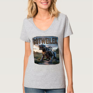 T-shirt Botweiler Photographique – Rottweiler Robot Drôle