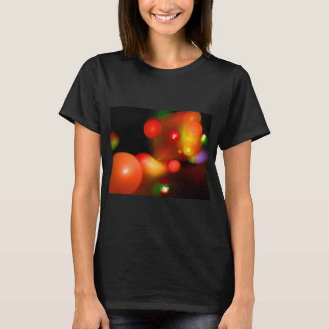 T-SHIRT BOUBLES DE QUANTUME ORANGE ROUGE FRACTAL (Devant)