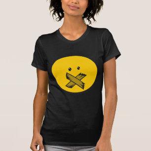 T-shirt Bouche attachée du ruban adhésif Emoji