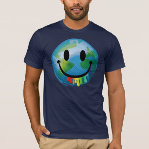 T-shirt Bouche d'arc-en-ciel de la terre grande