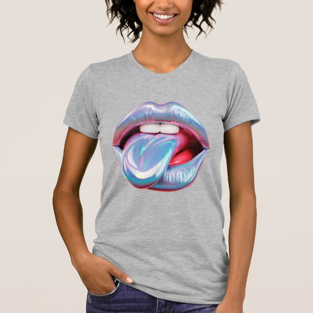 T-shirt Bouche d'argent holographique (Devant)