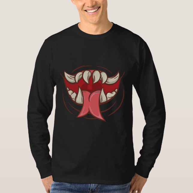 T-shirt Bouche de monstre en difficulté (Devant)