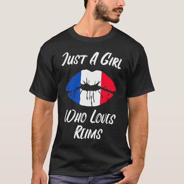 T-shirt Bouche de Reims Amour Drapeau Français (Devant)