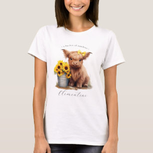 T-shirt Bouche de tournesol de vache Highland