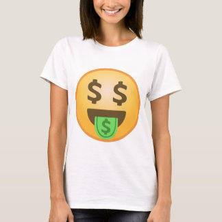 T-shirt Bouche Emoji d'argent