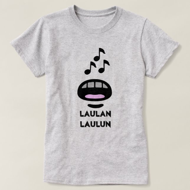 T-shirt Bouche et notes Laulan laulun (Design devant)