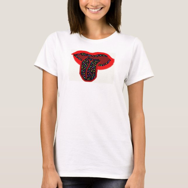 T-shirt bouche farfelue (Devant)