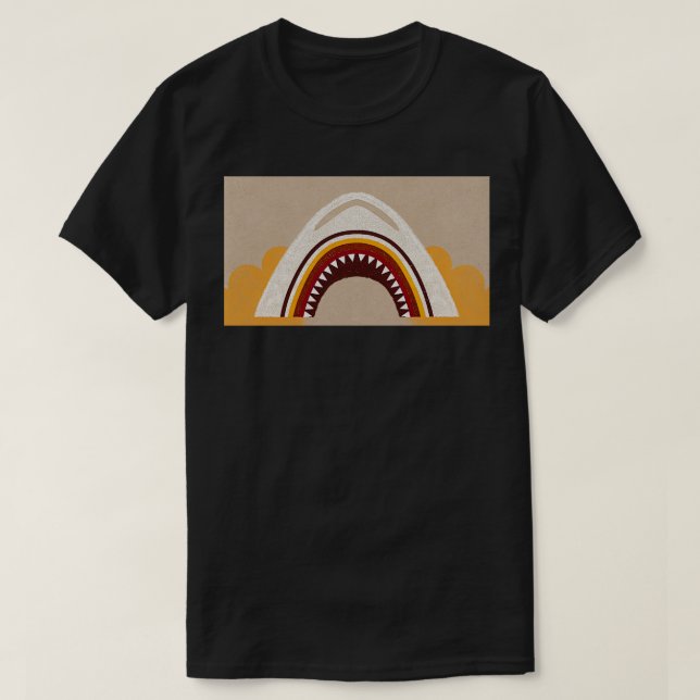 T-shirt bouche ouverte de requin (Design devant)