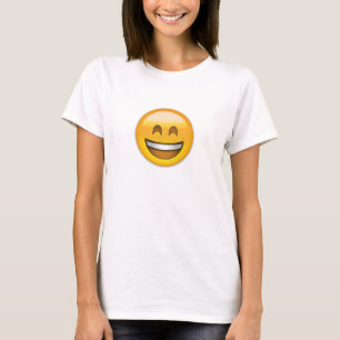 T-shirt Bouche ouverte de sourire de visage d'Emoji et