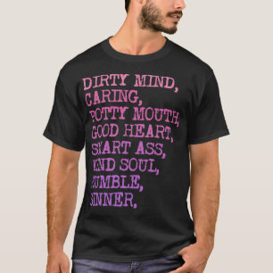 T-shirt Bouche Potty Soin Sale Soin Soin Bonne Humour Coeu