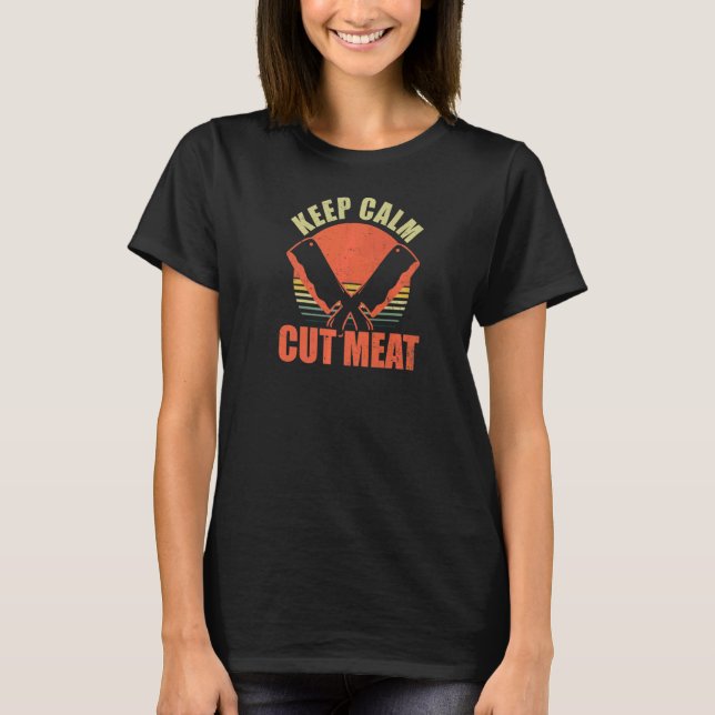T-shirt Boucher de viande coupée au calme (Devant)