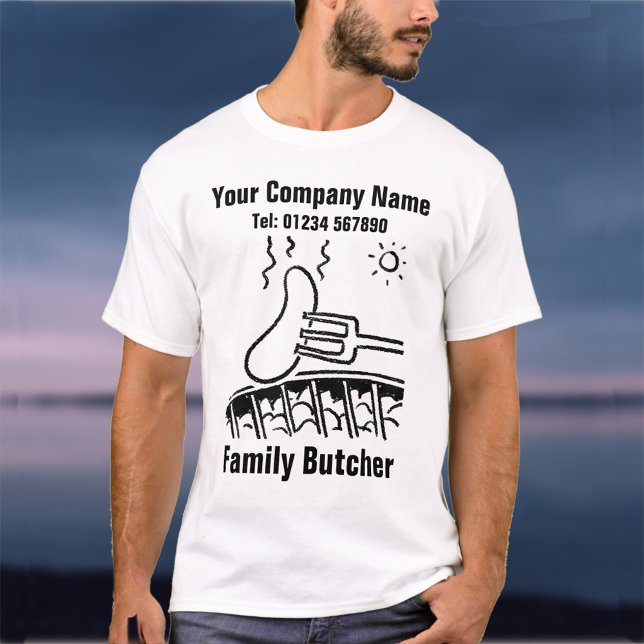 T-shirt Boucher maître, Ventes de viande ou Boucher. (Créateur téléchargé)