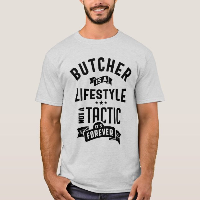 T-shirt Boucher Titre de l'emploi Cadeau pour hommes femme (Devant)
