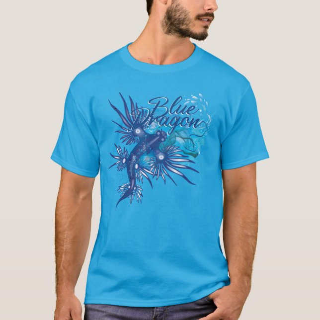T-shirt Bouchon bleu de la mer Dragon (Devant)