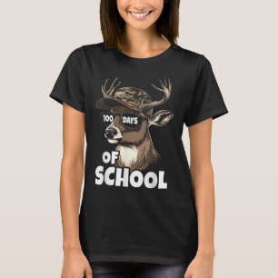 T-shirt Bouclé 100 Jours De Scolaire Cerfs Étudiant Garçon