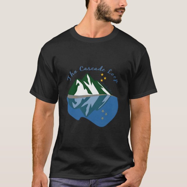 T-shirt Boucle Cascade - Washington Road Trip Souvenir (Devant)