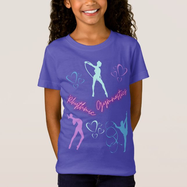 T-Shirt Boucle de gymnastique rythmique, ruban et balle (Devant)