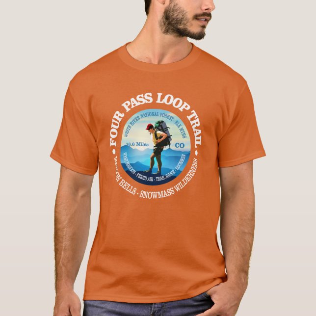 T-shirt Boucle ferroviaire C rétro Four Pass (Devant)