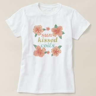T-shirt "Boucles Choyées par le Soleil" Tee Floral Hawaïen