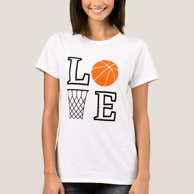 T-shirt Boucles de basket-ball, Lecteur de basket-ball Cad (Devant)
