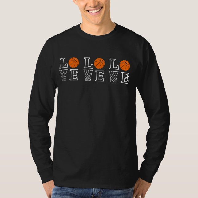 T-shirt Boucles de basket-ball, Lecteur de basket-ball Cad (Devant)