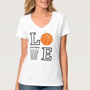 T-shirt Boucles de basket-ball, Lecteur de basket-ball Cad
