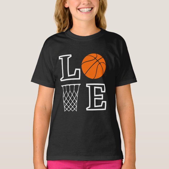 T-shirt Boucles de basket-ball, Lecteur de basket-ball Cad (Devant)