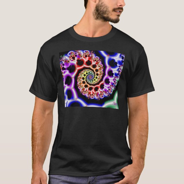 T-shirt Boucles de fruits | Arc-en-ciel Fractal Art (Devant)