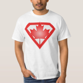T-shirt Bouclier canadien de héros de drapeau, chemise de