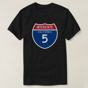 T-shirt Bouclier d'autoroute nationale de la Californie CA