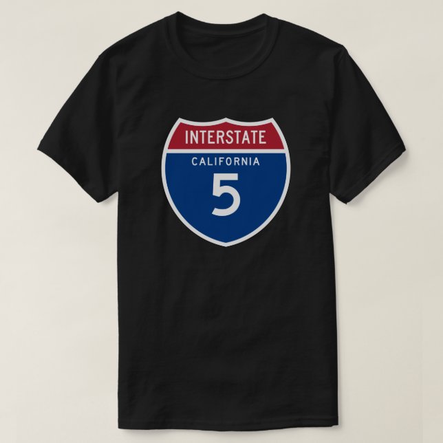 T-shirt Bouclier d'autoroute nationale de la Californie CA (Design devant)
