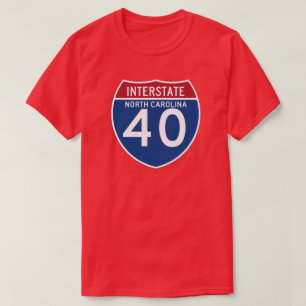 T-shirt Bouclier d'autoroute nationale de la Caroline du