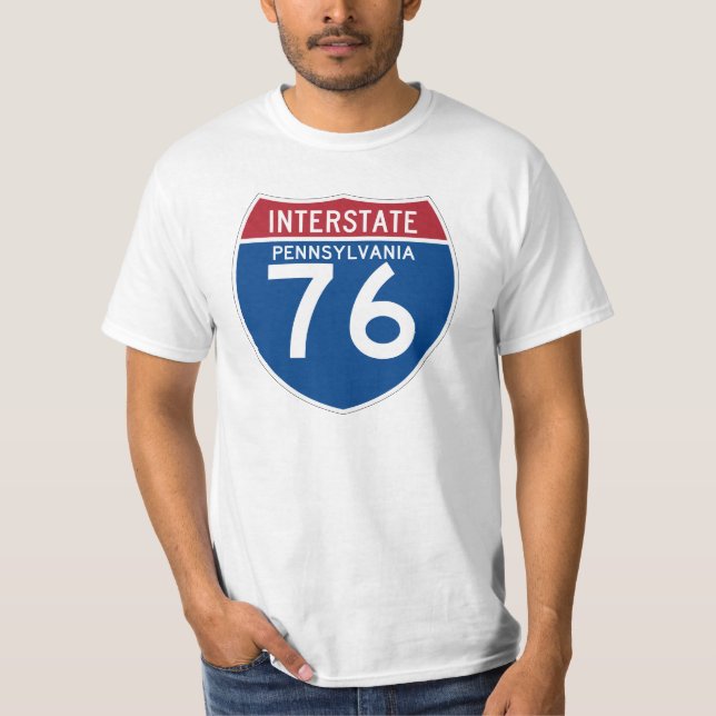 T-shirt Bouclier d'autoroute nationale de la PA I-76 de la (Devant)