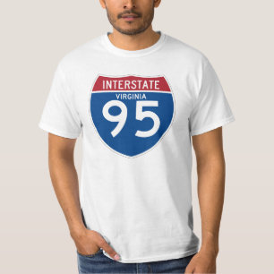 T-shirt Bouclier d'autoroute nationale de la Virginie VA