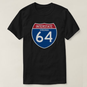 T-shirt Bouclier d'autoroute nationale de la Virginie VA