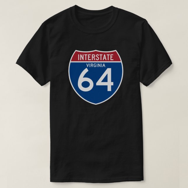 T-shirt Bouclier d'autoroute nationale de la Virginie VA (Design devant)