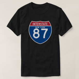 T-shirt Bouclier d'autoroute nationale de New York NY I-87
