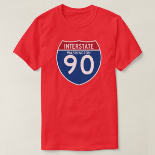 T-shirt Bouclier d'autoroute nationale de Washington WA