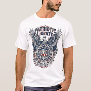 T-shirt Bouclier de bataille patriotique 1776 Sym