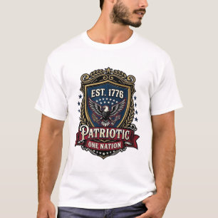 T-shirt Bouclier de bataille patriotique 1776 Sym