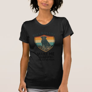 T-shirt Bouclier de Bullmastiff qui me rend heureux Rétro