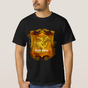 T-shirt Bouclier de Dragons  Blason de Famille Nom de Fami
