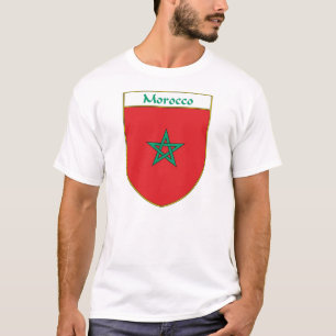 T-shirt Bouclier de drapeau du Maroc