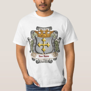T-shirt Bouclier de la Couronne Royale Nom de famille  t-s