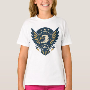 T-shirt Bouclier de l'aigle des États-Unis — Crête du drap