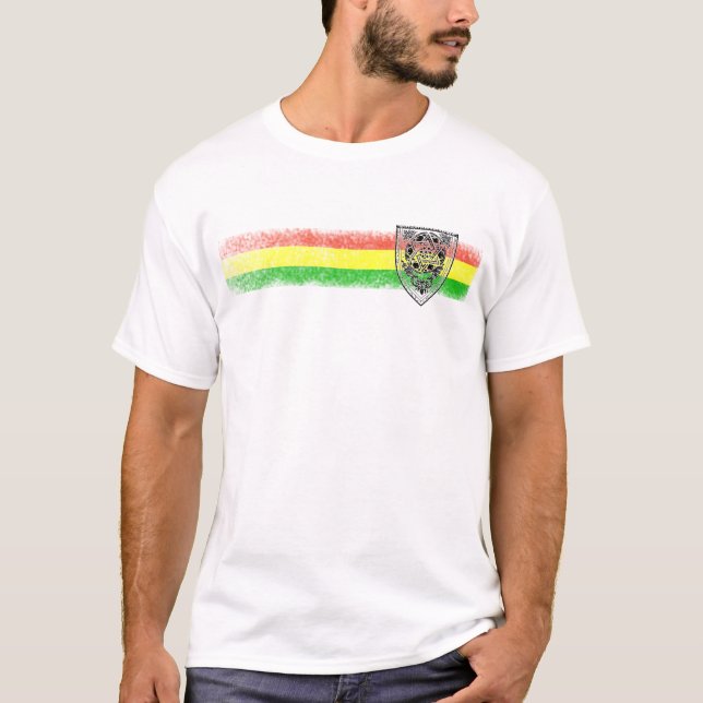 T-shirt Bouclier de reggae de Rasta de David (Devant)