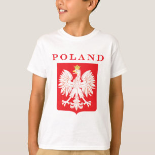 T-shirt Bouclier de rouge de la Pologne Eagle