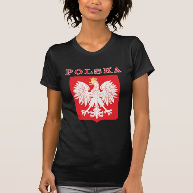 T-shirt Bouclier de rouge de Polska Eagle (Devant)