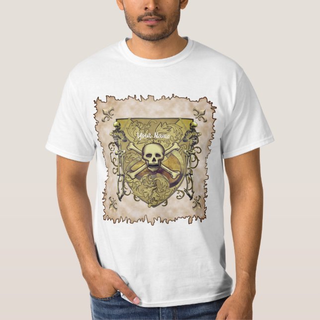 T-shirt Bouclier de squelettes  (Devant)