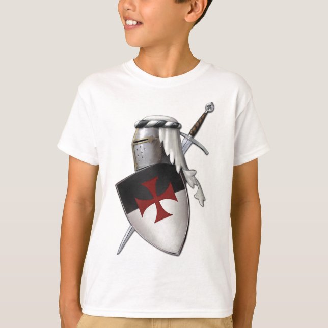 T-shirt Bouclier de Templar de chevaliers (Devant)